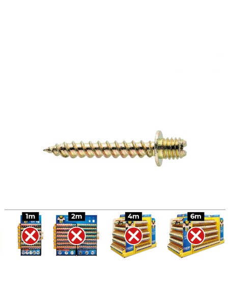 Caja 100 unid. tirafondo din/ref tf m ø6x30mm bricomatado celo