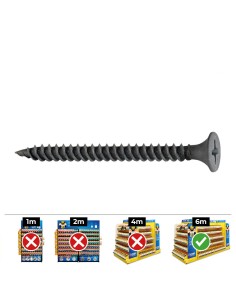 Caja 500 unid. tornillo placa yeso placa-metal ssf ø3,5x45mm fosfatado