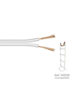 Paralelo blanco y gris 2x1,50mm "audio" euro/m (bobina pequeña ø200x80mm)