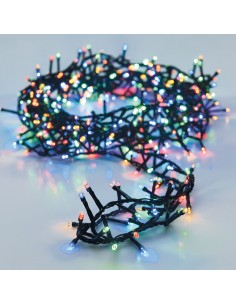 Guirnalda led "tipo espino" multifuncion 400 leds multicolor exterior 11 m