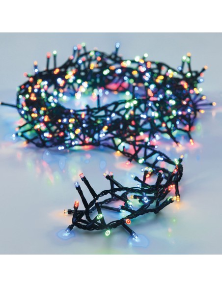 Guirnalda led "tipo espino" multifuncion 400 leds multicolor exterior 11 m