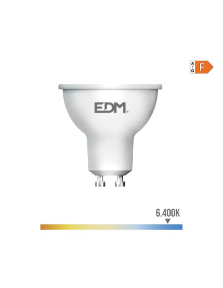 Bombilla dicroica led gu10 8 w 710 lm 6400 k luz fría 120° ø5 x 5,5 cm