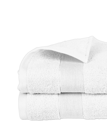 Toalla de rizo 450g color blanco 70x130cm