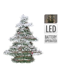 Árbol de navidad de ratán con leds 40 cm