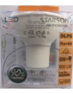 LAMPARA ILUMIN LED DICR GU10 6W 600LM  4200K STARSON