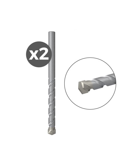 Broca para piedra d-s hm, 2 uds ø4,00 x 38 /75 mm