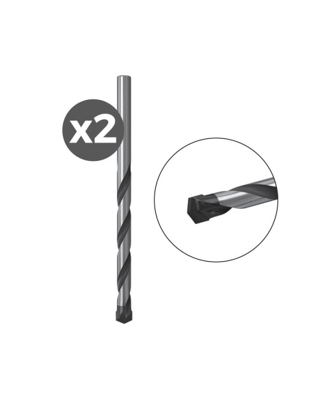 Broca percusión e, 2 uds, ø4,00 x 75 mm