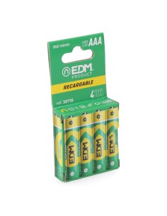 Pila recargable eco-series aaa - hr03 950 ma, ø10,5 x 44,5 mm, 4 unidades