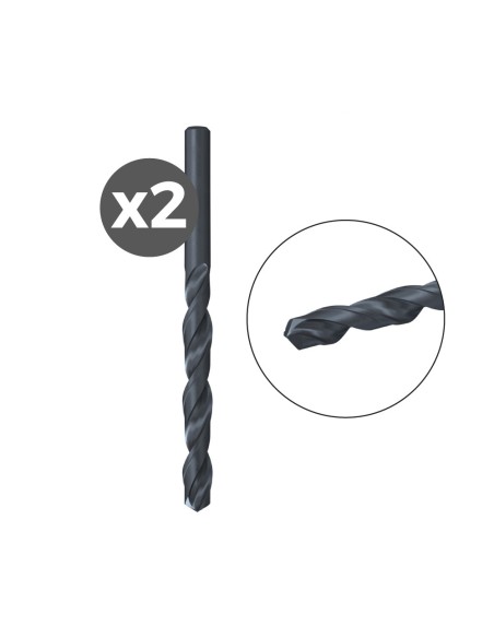 Broca para metal hss-r din 338, 2 uds, ø1,00 x 12/34 mm
