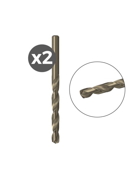 Broca para metal hss-co, 2 uds, ø2,00 x 24/49 mm