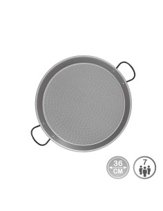 Paellera de acero pulido para induccion y vitroceramica ø36 cm (7 personas)