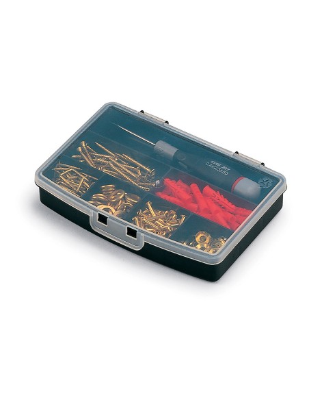Organizador de compartimento con tapa 7 divisiones fijas 17,5 x 12,2 x 3 cm