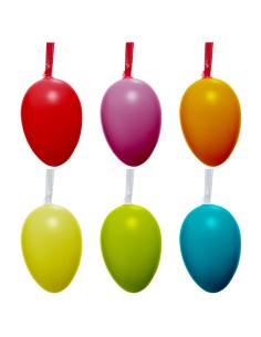 Conjunto 6 huevos de plastico ø4x6cm