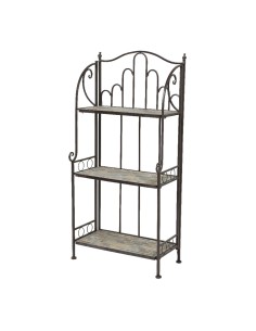 Estanteria metalica/mosaico stuttgard color marron para exterior 58 x 32 x 125 cm