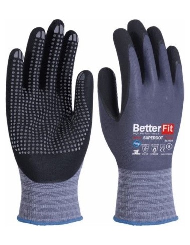 GUANTE CONST  L10 SUPERDOT SINT. NE 3L