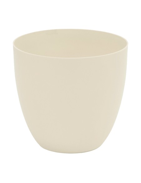 Maceta de inyeccion modelo cuenco ø26cm color ecru