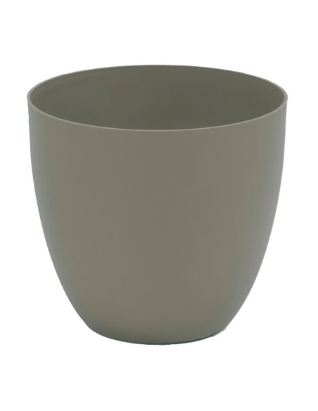 Maceta de inyeccion modelo cuenco ø26cm color taupe