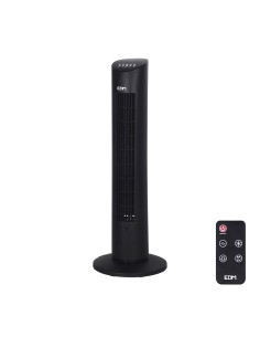 Ventilador de torre. potencia: 60 w 54,8 db, mando a distancia, negro 28 x 78,3 cm