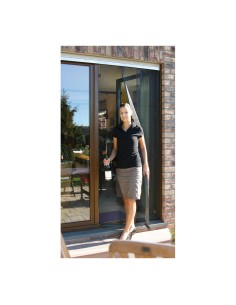 Mosquitera cortina telescópica antracita 95 x 220 cm