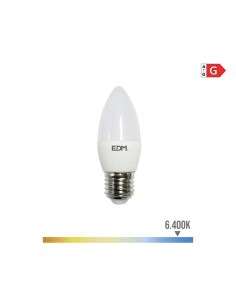 Bombilla vela led e27 5 w 400 lm 6400 k luz fria ø3,5 x 10 cm