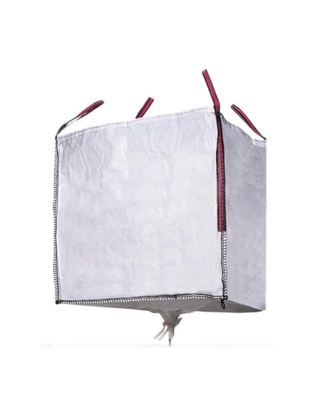 Big bag saco de escombros 90x90x90cm . color blanco aguanta hasta 1000kg densidad 100g/m