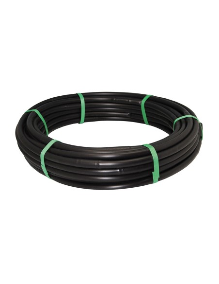 Rollo de 25m de tuberia de goteo 16mm con goteros a 35 cm 2 l/h color negro. blue bird