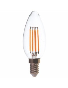 LAMPARA ILUMIN LED VELA FILAMENTO E14 4W 490LM 2700K CLARA R