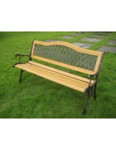 BANCO JARD 124 53 77CM 2 PLAZAS NATUUR ACERO MADERA MAD RESP