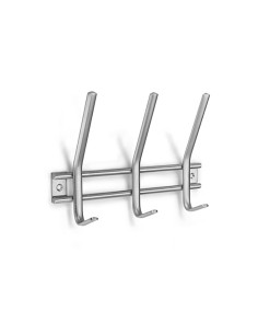 Colgador de acero inoxidable 6 ganchos doble (blister)