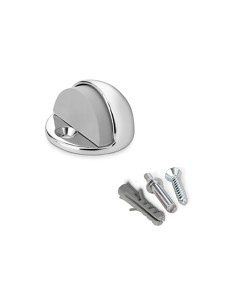 Tope de puerta metalico con tornillo cromado (blister) inofix