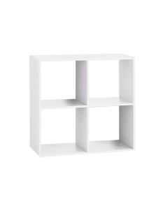 Estanteria madera para 4 cajas organizadoras blanco 67,6 x 32 x 67,6 cm