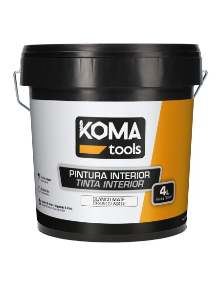 Pintura plástica vinílica interior blanca mate 4 l