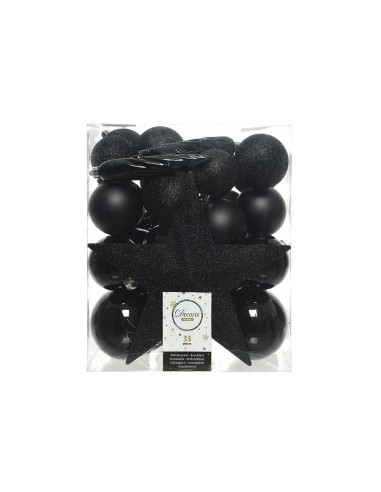 Caja con 33 accesorios para arbol negro