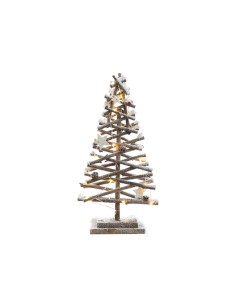 Arbol de troncos micro led efecto nevado 25 x 12 x 50 cm