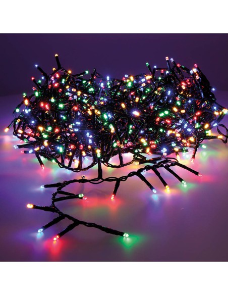 Guirnalda led compact 500 leds parpadeante exterior multicolor 14 m