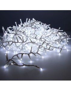 Guirnalda led compact 500 leds parpadeante exterior blanco frio cable blanco 16 m