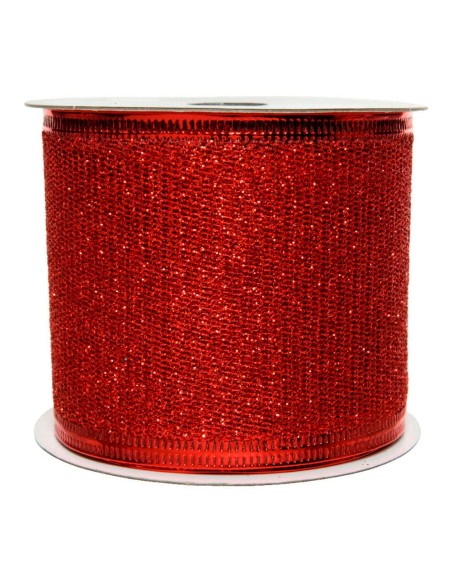 Lazo con purpurina rojo 270 x6,3 cm