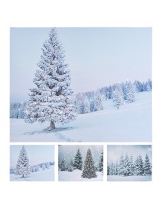 Cuadro decorativo con led 50x1,5x40cm modelo arboles colores / modelos surtidos