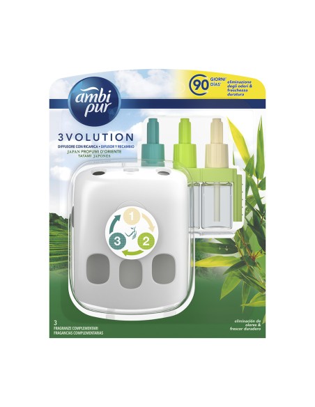Ambientador eléctrico 3volution aroma japan tatami 3 fragancias aparato + recambio 21 ml