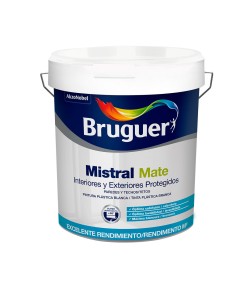 Pintura plástica acrílica estirenada interior/exterior mistral blanco mate 4 l