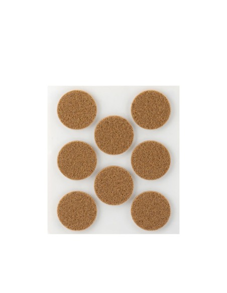 Pack 8 fieltros marron sinteticos adhesivos ø27mm plasfix inofix