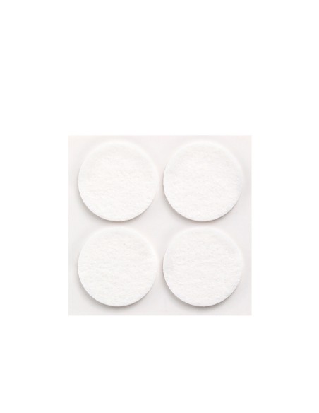 Pack 4 fieltros blancos sinteticos adhesivos ø38mm plasfix inofix