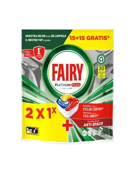 Capsulas lavavajillas platinum plus 15+15 uds