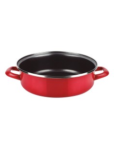 Tartera acero esmaltado aisi 430 optimax roja ø24 cm