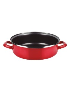 Tartera acero esmaltado aisi 430 optimax roja ø26 cm