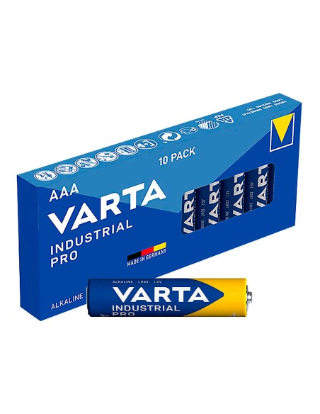Pila varta industrial pro aaa - lr03 caja 10 uds ø10,5x44,5mm