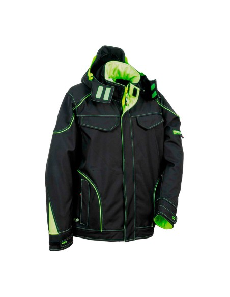 Cazadora softshell tecka negro lime talla 58