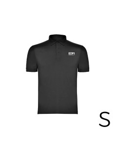 Polo negro talla-s manga corta bordado