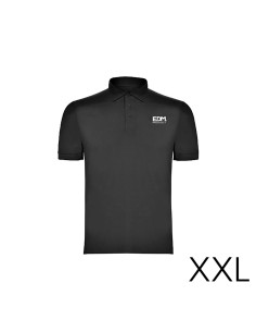 Polo negro talla-xxl manga corta bordado