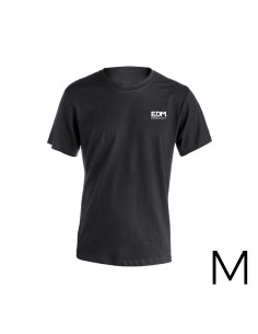 Camiseta negra talla-m manga corta bordada